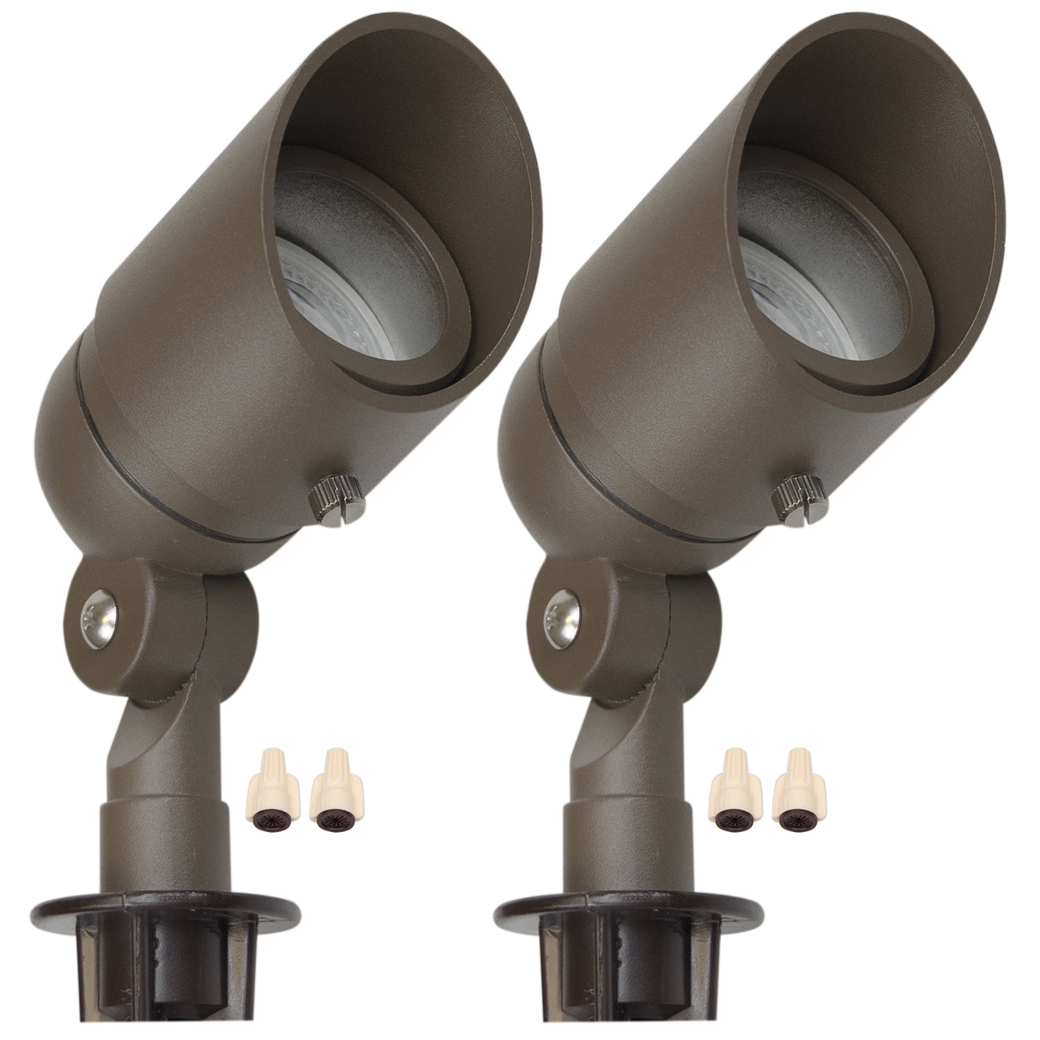 Bronze 4W Low Voltage Outdoor LED Spotlights (2-Pack)
