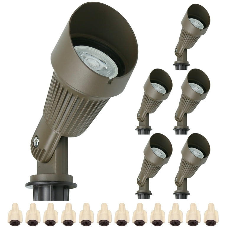 4W Landscape Spotlights 6 Pack Low Voltage Outdoor Spot Lights 12V 3000K Outdoor LED Spotlight Landscape Spotlight for House Lighting Tree