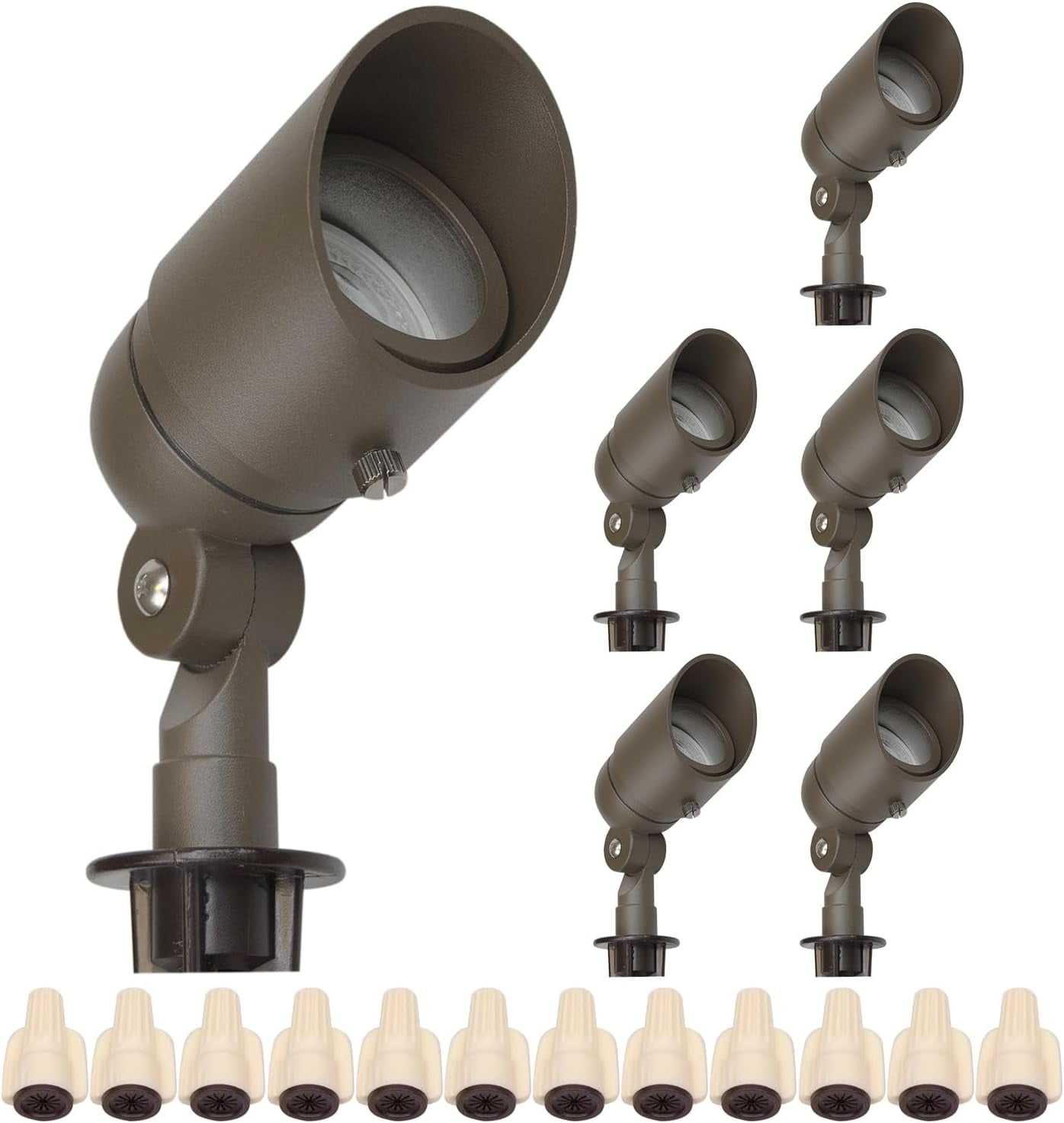 Bronze 4W LED Outdoor Pathway Spotlights Multipack