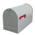 thumbnail image 1 of 4W Rural Mailboxes Galvanized Steel,Jumbo Size,Post-Mount Mailbox in Gray, 1 of 9