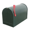 thumbnail image 1 of 4W Rural Mailboxes Galvanized Steel,Jumbo Size,Post-Mount Mailbox in Green, 1 of 10