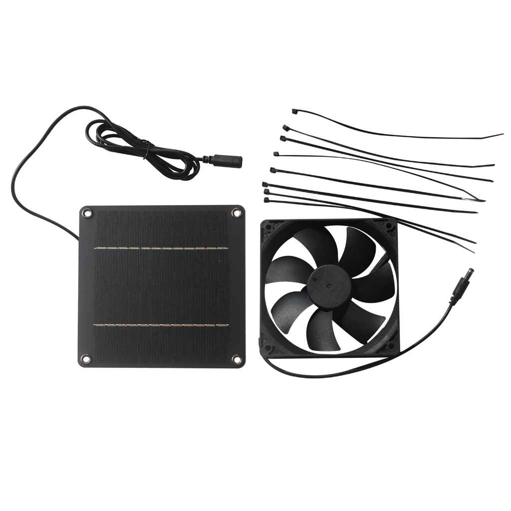 4W Solar Exhaust Fan 12V Mini Ventilator Solar Panel Power Air Extractor