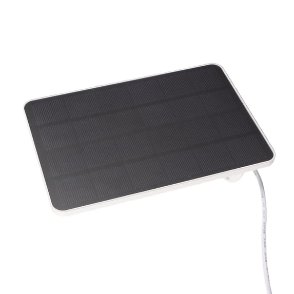 4W Weatherproof Solar Charger for Outdoor Security Cameras - 9.8ft Cable & USB-C Compatibility (White)