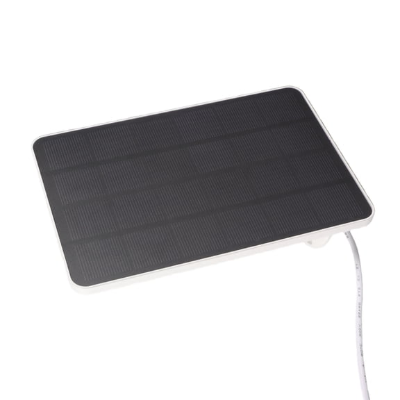 4W Weatherproof Solar Charger for Outdoor Security Cameras - 9.8ft Cable & USB-C Compatibility (White)