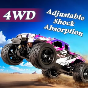 4WD 1:18 Electric All Terrain Off Road RC Car With Additional Purple Car Shell, RC Car, Full Scale Synchronous Control System, Proportional Throttle/Steering, Large Capacity Battery, 2 Batteries