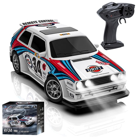 4WD 1/43 Scale Mini RC Drift Car, High Speed Racing Micro Small with Full Proportional RTR 2.4GHz Remote Control Car, Toys for Christmas Birthday Gifts