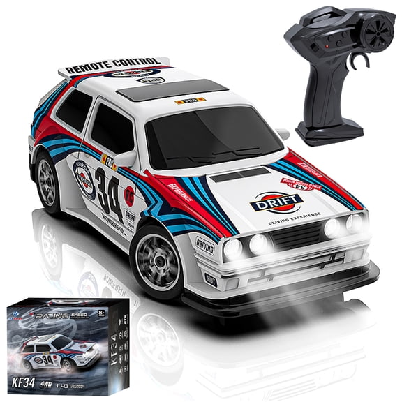 4WD 1/43 Scale Mini RC Drift Car,  High Speed Racing Micro Small with Full Proportional RTR 2.4GHz Remote Control Car, Toys for Christmas Birthday Gifts
