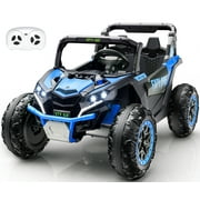 24V Kids Ride On Car UTV,7Ah Remote Control Ride On Toys Off-Road Electric Car for 3-8 Years,Blue