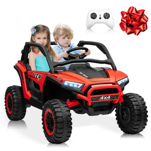 4WD 24V Ride on Toys for Big kids with Remote Control 2 Seater Ride on UTV 400W Powered Ride on, Red
