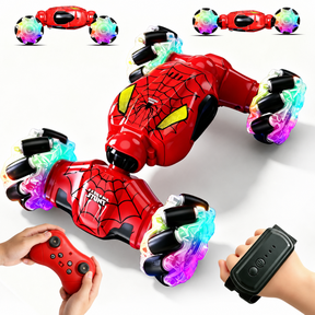 MEHOOM 4WD 360° Stunt & Drift Gesture Sensing RC Cars with 2.4GHz, Rechargeable Remote Control Cars for Kids Ages 3-12, Red