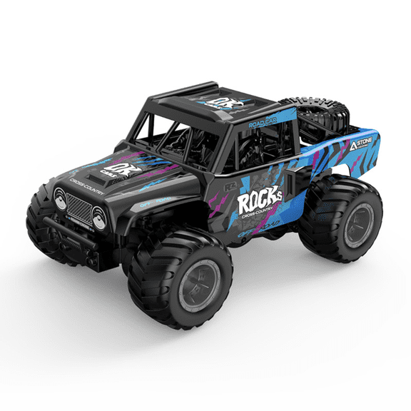 4WD Amphibious RC Off Road Jeep Waterproof Remote Control Vehicle Multi Terrain Climbing Truck 2.4GHz Electric RC Car With 360° Rotation For Adults Hobbyists - Blue