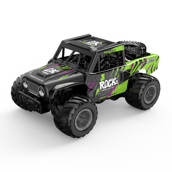 4WD Amphibious RC Off Road Jeep Waterproof Remote Control Vehicle Multi Terrain Climbing Truck 2.4GHz Electric RC Car With 360° Rotation For Adults Hobbyists - Green