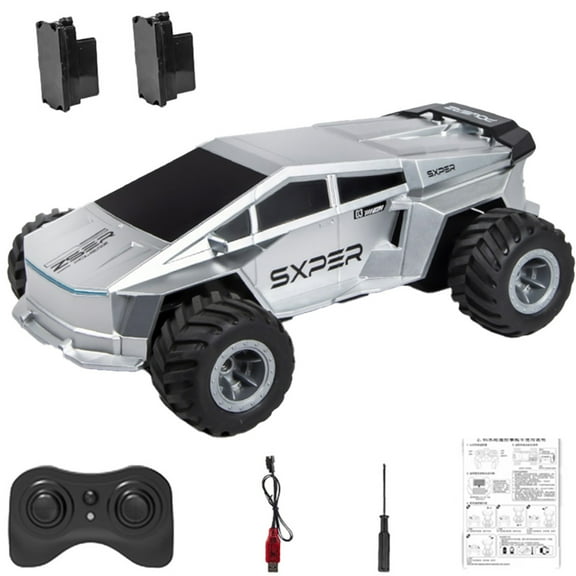 4WD Amphibious RC Off Road Vehicle 2.4G Remote Control Cyber Armor Truck Land Water Driving Stunt Car All Terrain Racing Model For Adults Hobbyists-Dual Batteries