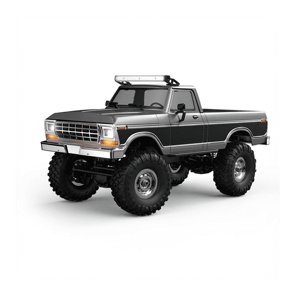 4WD Full Proportional RC Pickup Crawler 2.4GHz Remote Control Off Road Truck With LED Lighting Adjustable Steering Rechargeable Climbing Vehicle for Adults Enthusiasts - Black