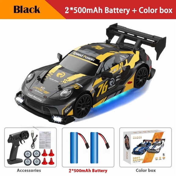 4WD High Speed RC Drift Racing Car, 2.4G Remote Control Vehicle with Bright LED Lights, RTR Electric Race Replica, Outdoor Entertainment Gear, Hobby Collectible & Holiday Gift for Boys and Girls