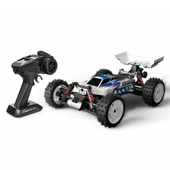 4WD High Speed RC Off Road Racing Car 50KM/H Electric Remote Control Drift Vehicle 2.4GHz Proportional Control 390 Brushed Motor Off Road RC Car For Adults Hobbyists -2 Batteries