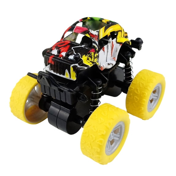 4WD Off-Road Stunt Car, Inertia Powered Friction Toy Truck, 360 Degree Rotation All-Terrain Crawler Vehicle, High-Speed Racer for Indoor Outdoor Play, Durable Impact Resistant Body Structure