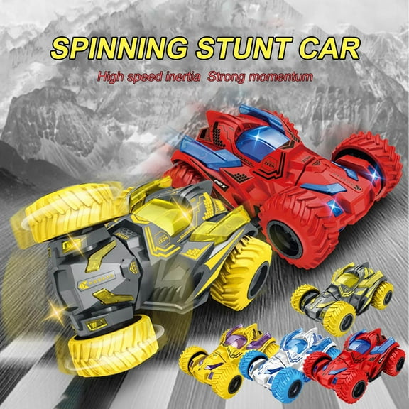 4WD Off-Road Stunt Vehicle with 360° Spin Action, Inertia Powered All-Terrain Car for 3-4 Years and Up