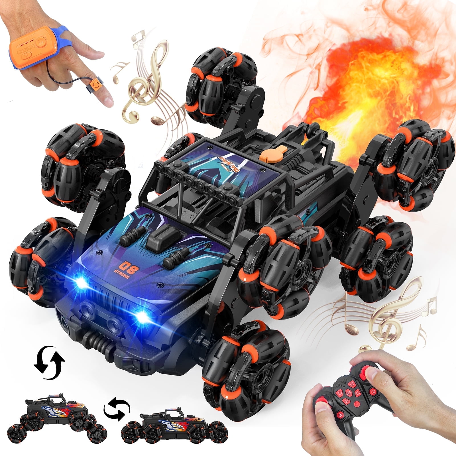 4WD RC Monster Truck Off-Road Vehicle 2.4G Remote Control Crawler RC ...