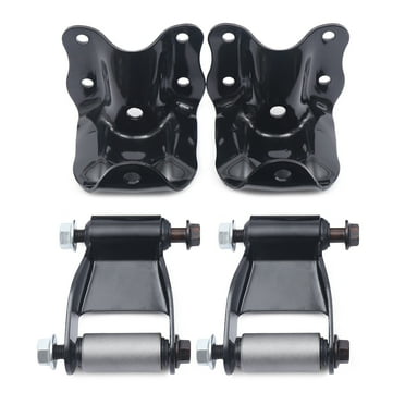 Shackles 1 Inch MPI 1" To 4" Adjustable 3-Position Rear Leaf Spring Shackle Lift Kit/Set Compatible With Select Ford 65-73 Mustang, 66-70 Falcon/Mercury 65-69 Comet Rear Leaf Spring Shackles