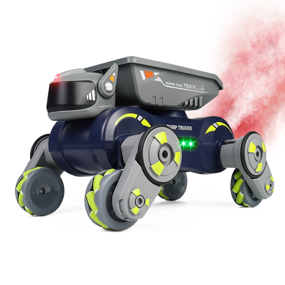 4WD Robot Dog Toys for Boys Girls, Remote Control Car for Kids Ages 5-7, 360° Rolling RC Car Stunt Kids Toy with Light Music Gesture Sensing Trucks for 8-12 Birthday Gift