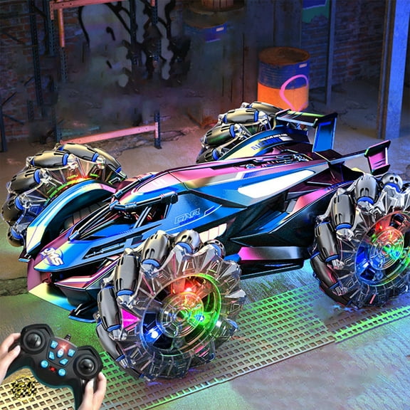 4WD Stunt RC Car, 360° Rotation Off-Road Remote Control Car, 2.4G High-Speed Electric Toy Vehicle, Cool LED Light Up Climbing Car, All-Terrain Drift Racing Car, Kids Boys Gift Toy