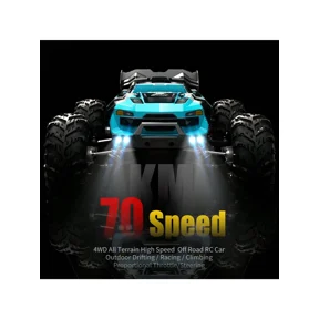 4WD All Terrain Off-Road RC Car, 70KM/H High Speed, Drifting Climbing Racing, Proportional Throttle/Steering, 2.4Ghz Remote, Large Battery, Multi-Vehicle Racing Support