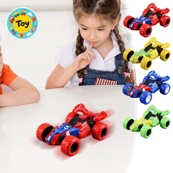 4WD Transformable Stunt Car, Twistable Rotatable Off-Road Vehicle, Double Sided 360° Rolling Toy Car, Durable Anti-Collision Play Model, Kids Christmas Birthday Gifts, Indoor Outdoor Play Toy
