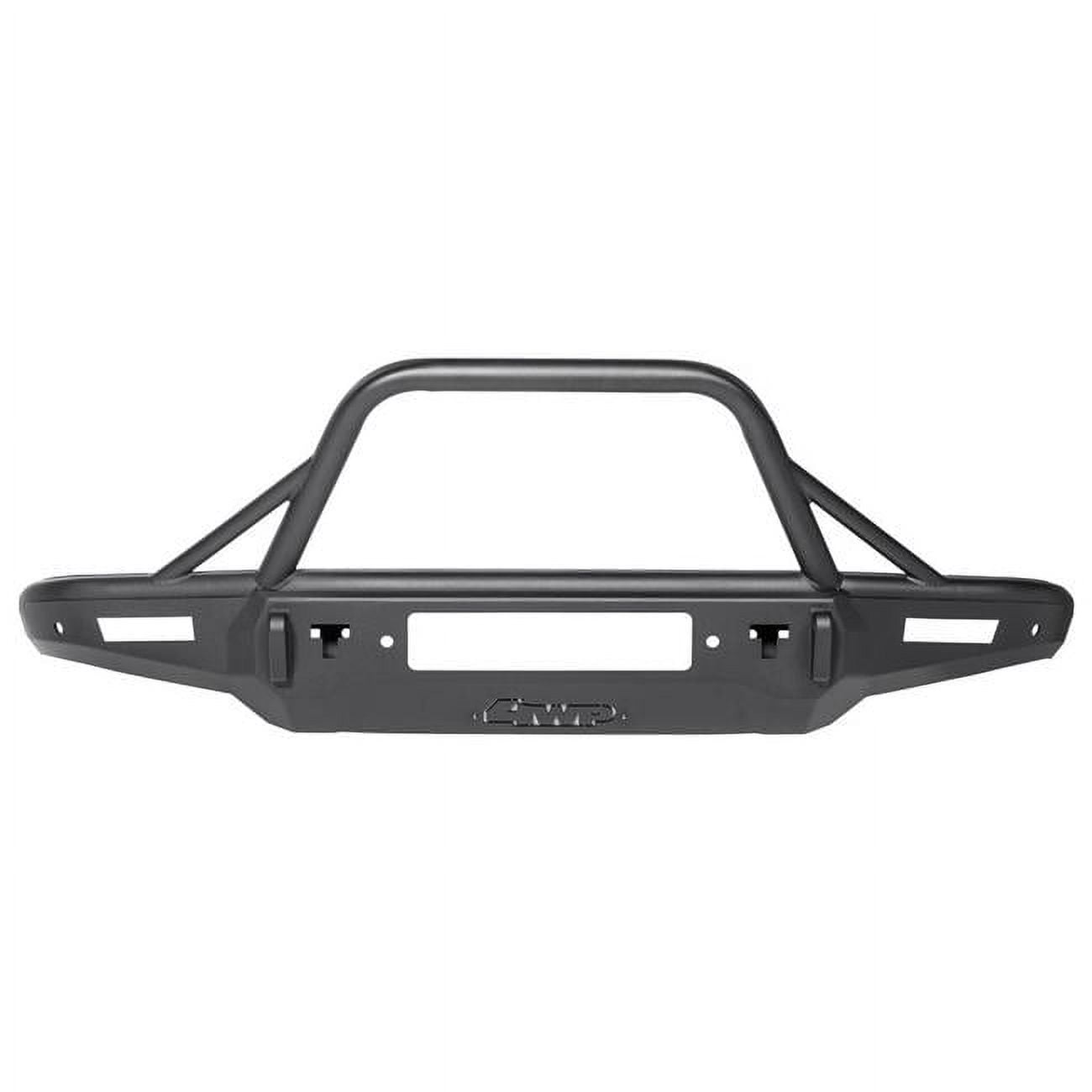 4WP Product Black Front Bumper with Midgrille Height Reinforced Bull ...