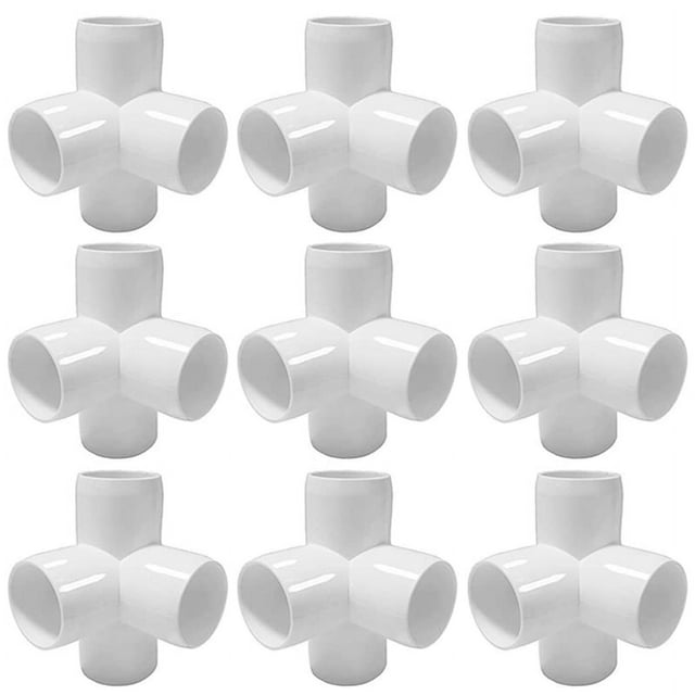 4Way 1/2 in Tee PVC Fitting Elbow Build Heavy Duty PVC Furniture