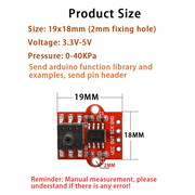 4X 0-40Kpa Air Pressure Sensor Module Water Level and LIquid Level Sensor Controller Board