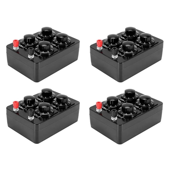 4X 0-9999 Ohm Simple Resistance Box Variable Decade Resistor Teaching Instrument
