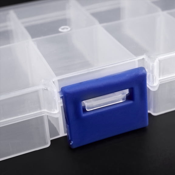 4X 1 to 10 Compartment Plastic Storage Box Transparent for Pearl Pin Jewelry Tools Small Accessories,4 x 10 Compartment Plastic Storage Box,Transparent