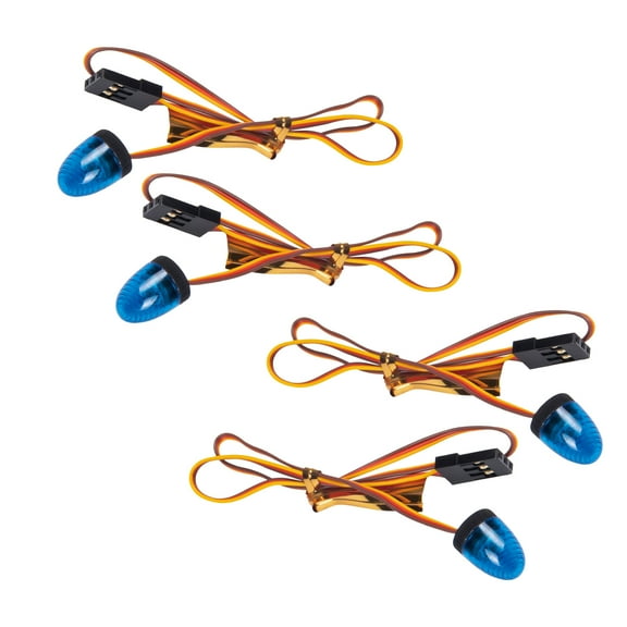 4X 1/10 RC Model Car 4.8-6V RC Car LED Strobing Flashing Rotating Police Light for Tamiya Truck 1/14 RC