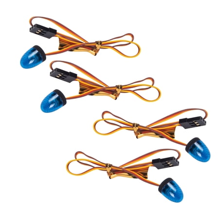 4X 1/10 RC Model Car 4.8-6V RC Car LED Strobing Flashing Rotating Police Light for Tamiya Truck 1/14 RC