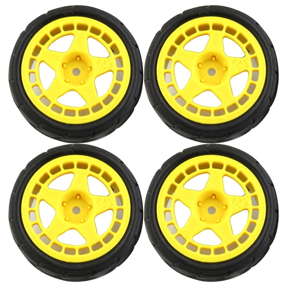 4X 1/10 RC Rally Car WHEELS With TIRES Set for Tamiya TT02 XV01 RC Crawler Car Accessories