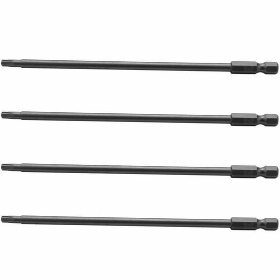 4X 1/4-Inch Shank T20 Magnetic Torx Security Screwdriver Bit 150mm Long