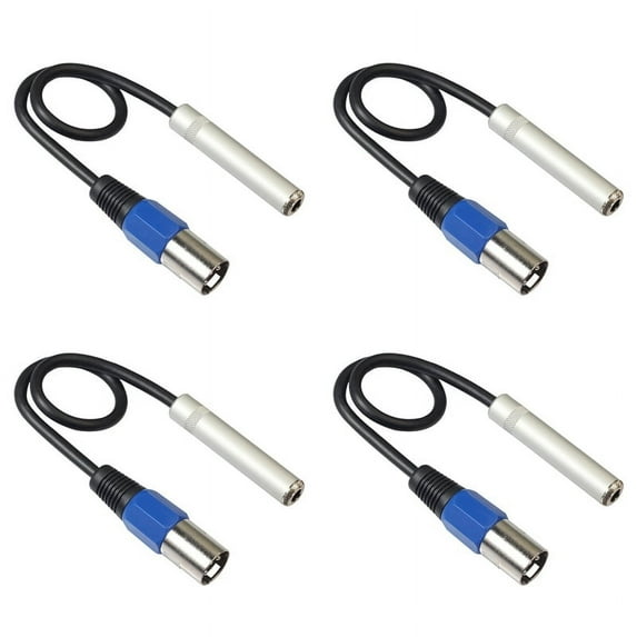 4X 1/4 to XLR Cable,Balanced 1/4inch Female to XLR Male Stereo Audio Adapter,Quarter Inch /TRS to XLR Male Connector