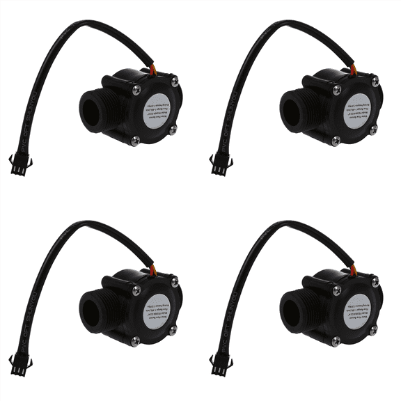 4X 1-60L/Min DC 5-24V Hall Effect Water Flow Sensor Counter Meter FS300A