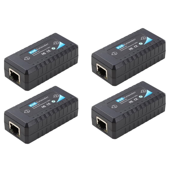 4X 1 Port POE Extender 10/100Mbps with IEEE 802.3Af Standard Input / Output for IP Camera Transmission Distance