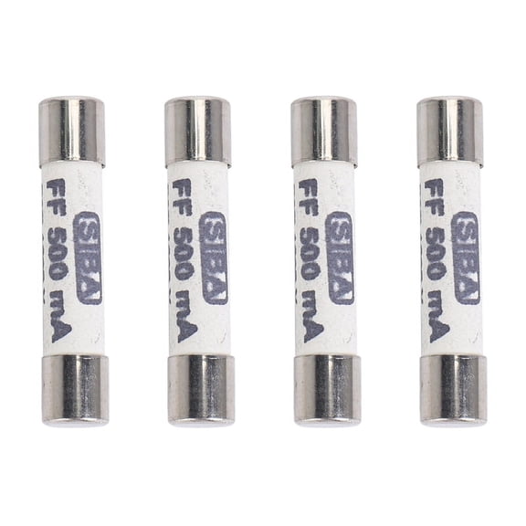 4X 1000V 500MA 6.3 x 32mm White Ceramic Fuse for Multimeter,4 x Multimeter Fuse,White & Silver Tone