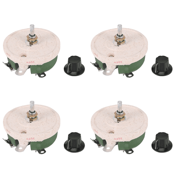 4X 100W 100 Ohm Ceramic Wirewound Potentiometer Rotary Resistor Rheostat