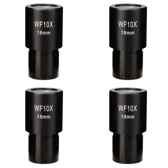 4X 10X Microscope Eyepiece Wide Angle Optical Lenses Adapter Field 18mm Professional Ocular Lens Standard