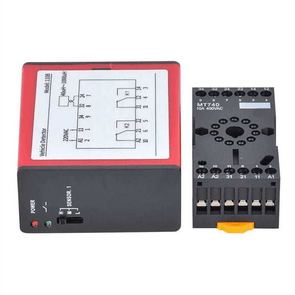 4X 110B Vehicle Detector AC220V Single Channel Inductive Vehicle Loop Detector for Car Parking Lot Access Control