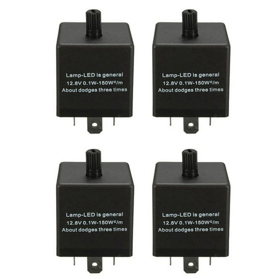 4X 12V 3 Pin LED Adjustable Car Flasher Flash Relay for Turn Signal Light Indicator