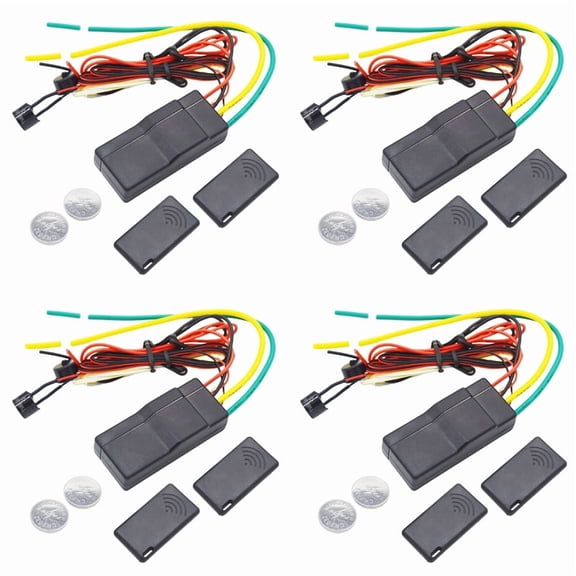 4X 12V Car Immobilizer Anti-Hijacking 2.4GHz RFID Wireless Car Engine Lock Wireless Immobilizer Auto Hidden Lock
