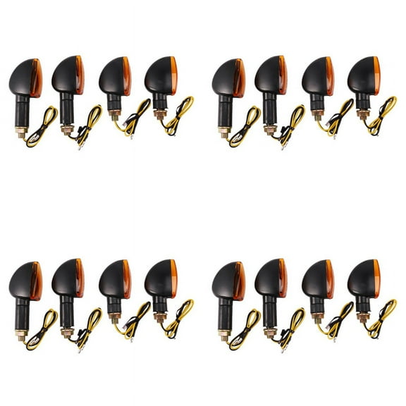 4X 12V Motorcycle Turn Signal Indicator Light Front Back Flashing Halogen Light Blinker Flash Bike Lamp for