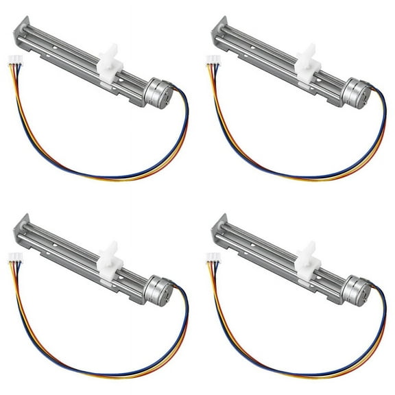 4X 12V Stepper Motor Stroke 80Mm with Slider Motor for Diy Small Engraving Machine,4 x Motor with Linear Slide,silver