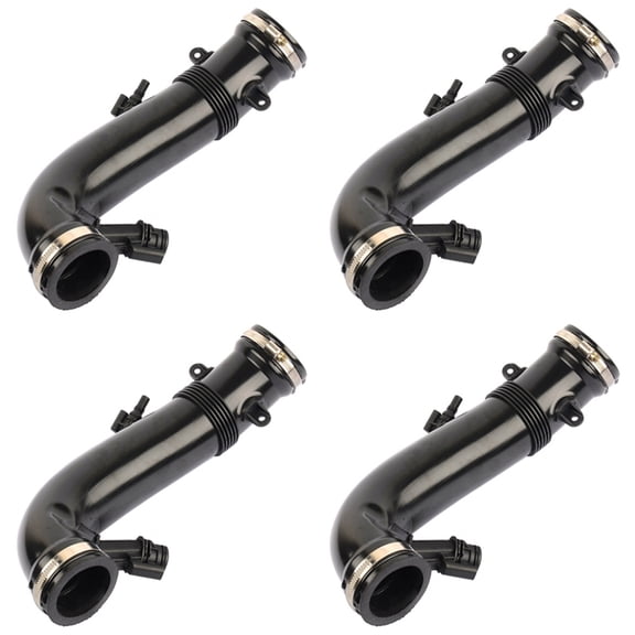 4X 13717627501 Car Air Duct Intake Boot for Countryman R55 R56 R57 R58 R59 R60 R61 1.6L 10-15,4 X Air Intake Hose,Black