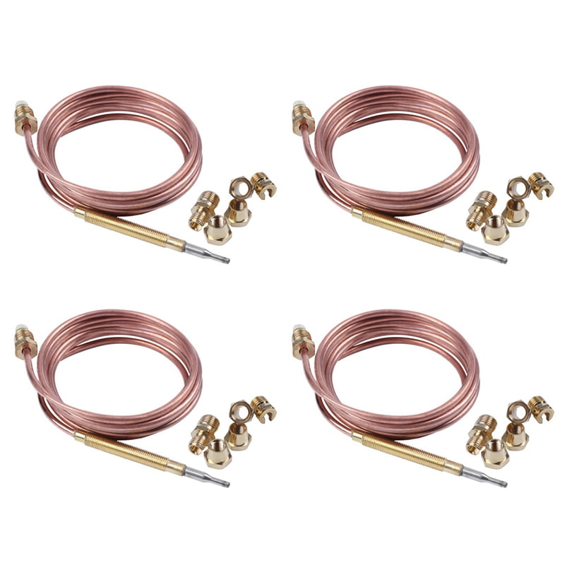 4X 1500mm Gas Stove Universal Thermocouple Kit M6X0.75 with Overflow